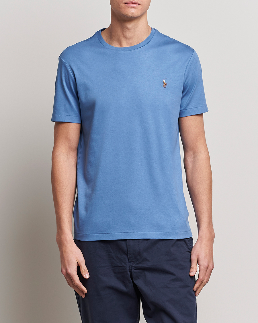 Heren | T-shirts | Polo Ralph Lauren | Luxury Pima Cotton Crew Neck T-Shirt French Blue