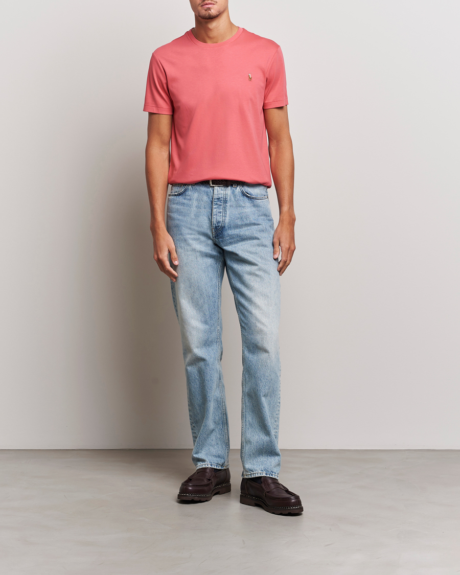 Homme | T-shirts | Polo Ralph Lauren | Luxury Pima Cotton Crew Neck T-Shirt Red Sky