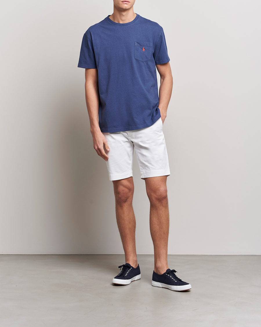 Homme | T-shirts | Polo Ralph Lauren | Cotton/Linen Crew Neck T-Shirt Boathouse Navy