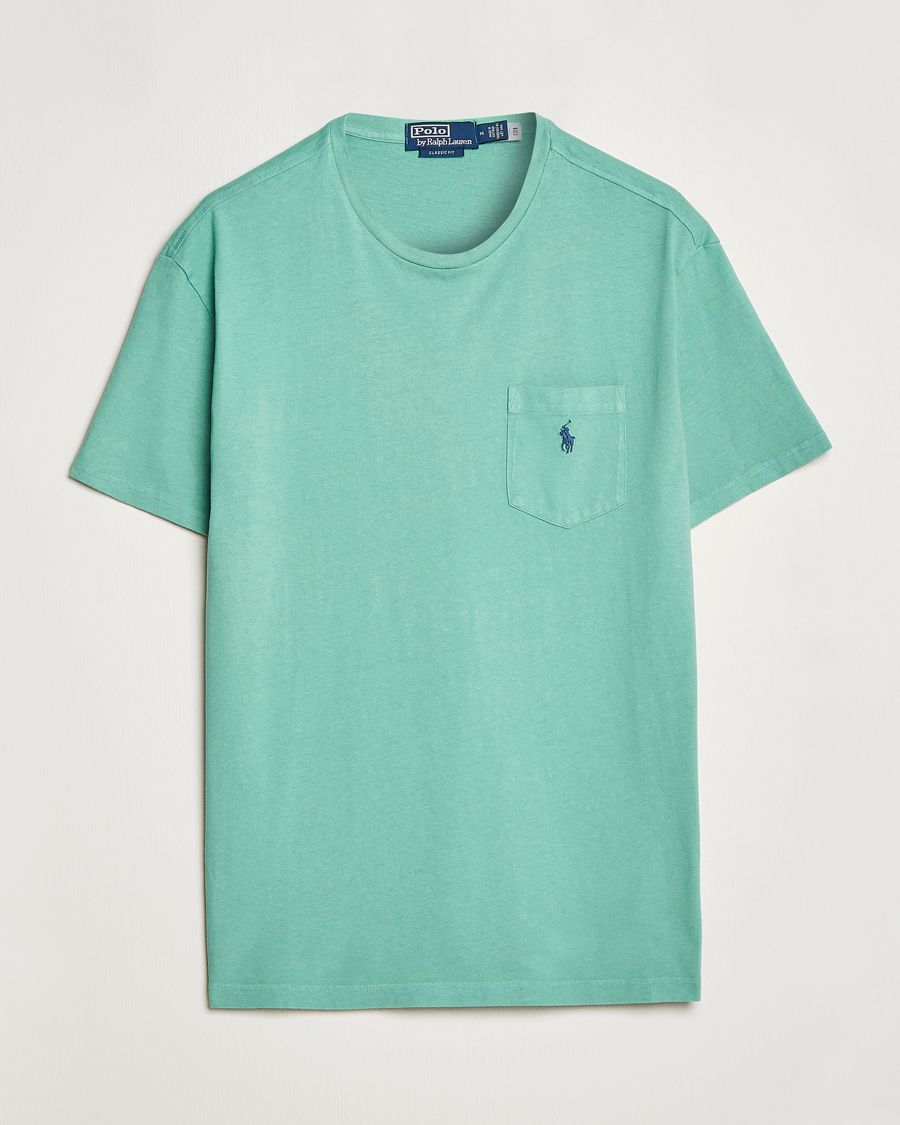 Heren | T-shirts | Polo Ralph Lauren | Cotton/Linen Crew Neck T-Shirt Essex Green