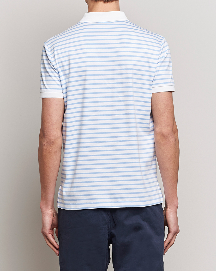 Heren | Polo's | Polo Ralph Lauren | Luxury Pima Cotton Striped Polo White/Austin Blue
