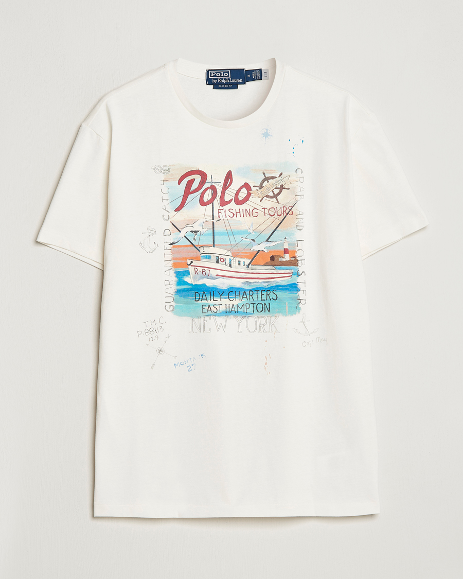 Heren | T-shirts | Polo Ralph Lauren | Graphic Logo Jerset Crew Neck T-Shirt Nevis White
