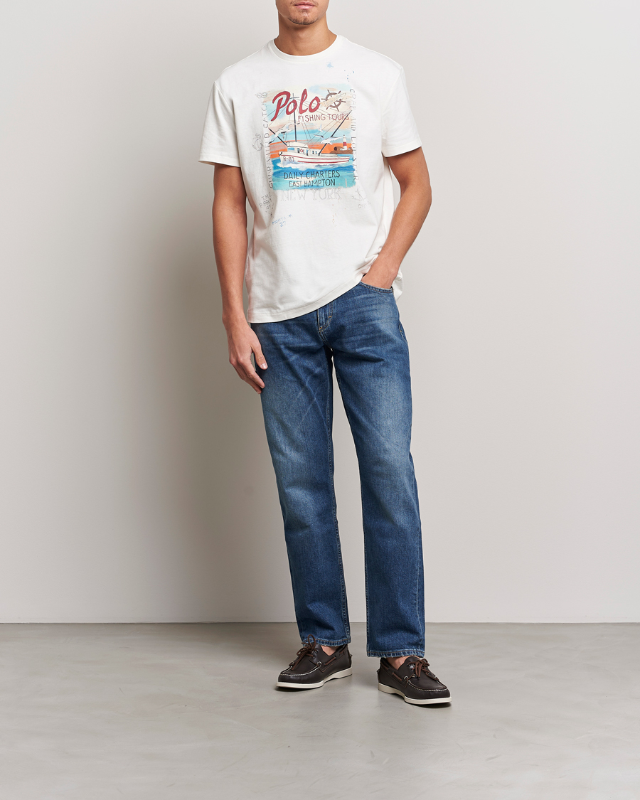 Heren | T-shirts | Polo Ralph Lauren | Graphic Logo Jerset Crew Neck T-Shirt Nevis White