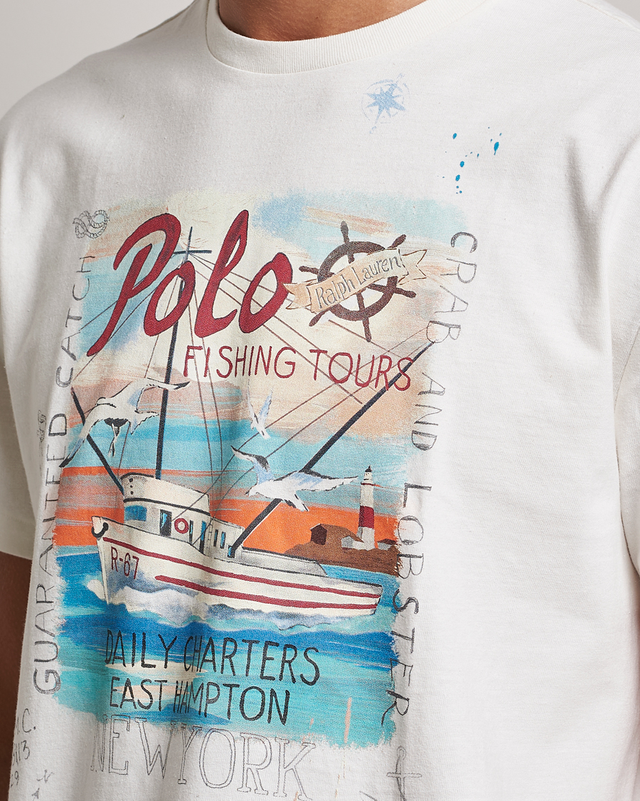 Heren | T-shirts | Polo Ralph Lauren | Graphic Logo Jerset Crew Neck T-Shirt Nevis White