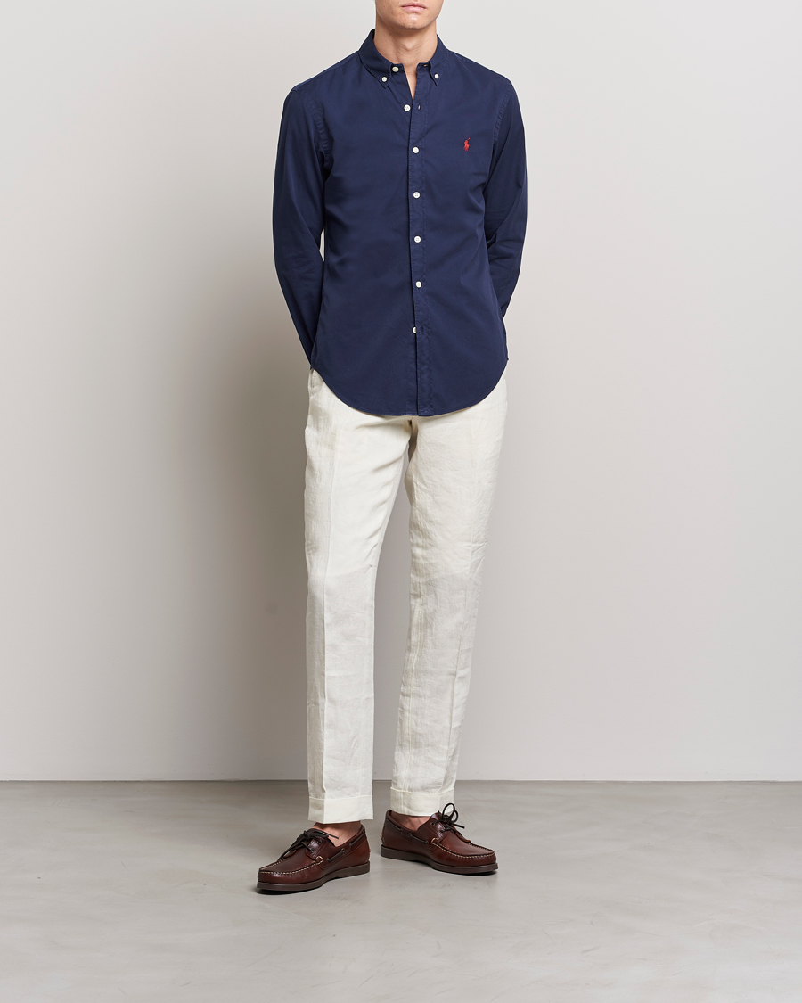 Homme | Chemises | Polo Ralph Lauren | Slim Fit Twill Shirt Newport Navy