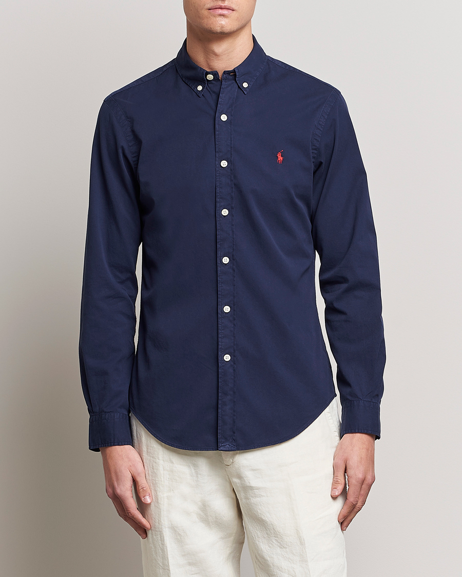 Homme | Chemises | Polo Ralph Lauren | Slim Fit Twill Shirt Newport Navy