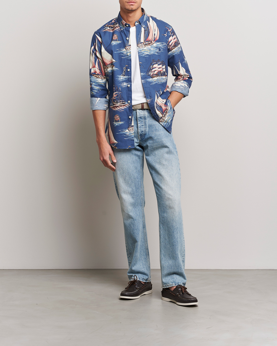 Homme | Chemises | Polo Ralph Lauren | Printed Regatta Oxford Shirt Blue