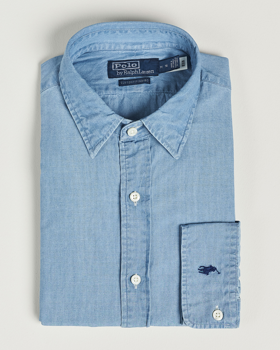 Heren | Overhemden | Polo Ralph Lauren | Custom Fit Denim Dress Shirt French Blue
