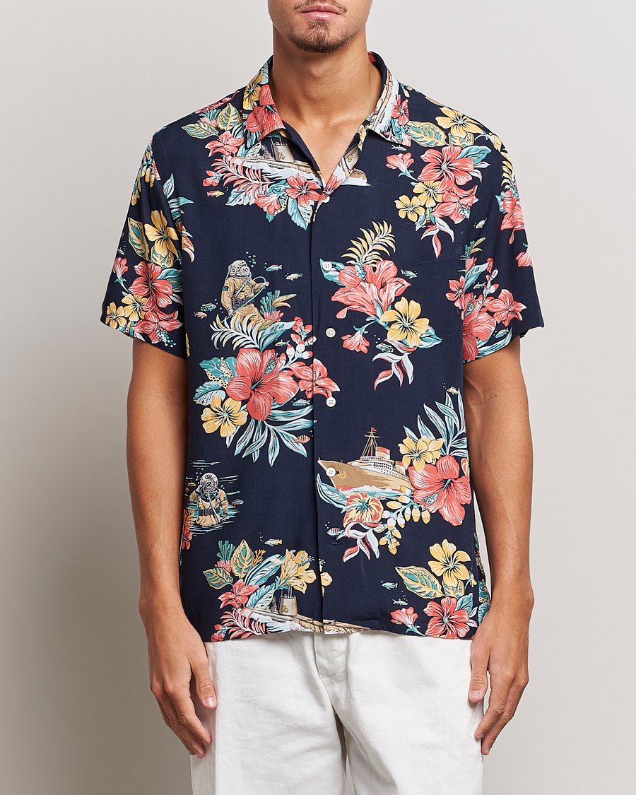 Heren | Overhemden | Polo Ralph Lauren | Printed Flower Short Sleeve Shirt Navy Multi