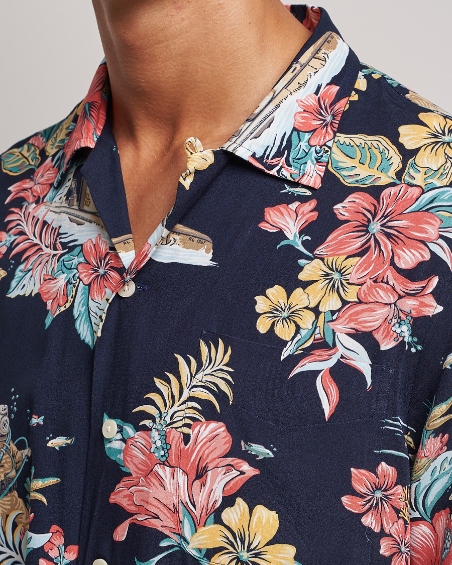Heren | Overhemden | Polo Ralph Lauren | Printed Flower Short Sleeve Shirt Navy Multi