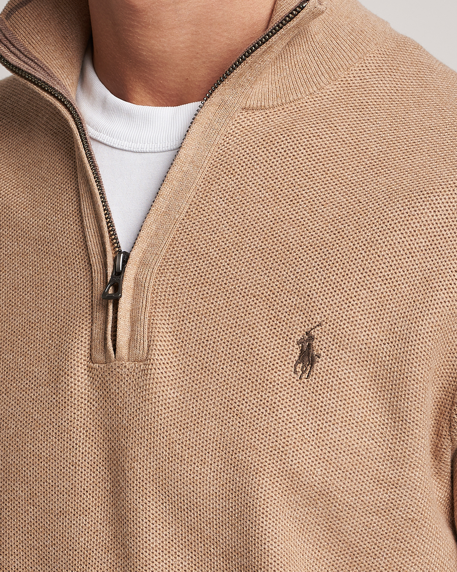 Homme | Pulls Et Tricots | Polo Ralph Lauren | Textured Half-Zip Camel Melange