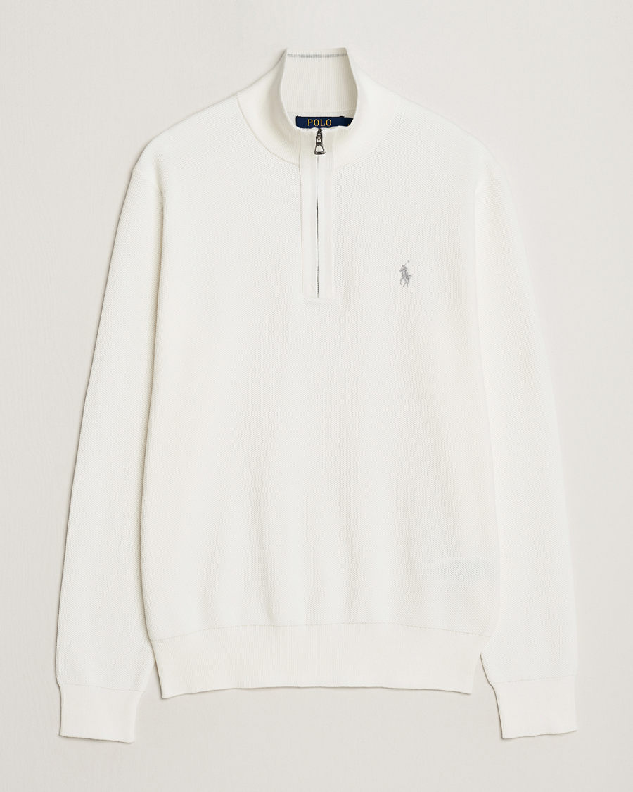Heren | Truien | Polo Ralph Lauren | Textured Half-Zip Deckwash White