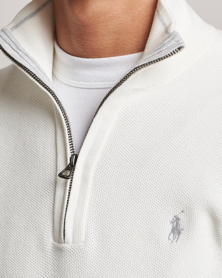 Heren | Truien | Polo Ralph Lauren | Textured Half-Zip Deckwash White