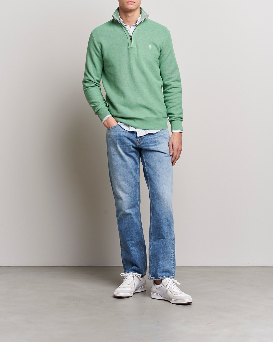 Heren | Truien | Polo Ralph Lauren | Textured Half-Zip Pistachio Green