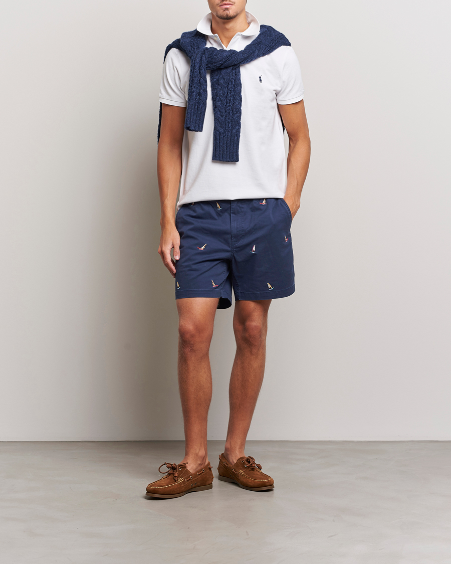 Homme | Shorts | Polo Ralph Lauren | Prepster Printed Twill Drawstring Shorts Navy