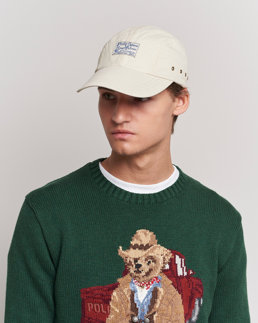 Homme | Polo Ralph Lauren 4 Panel Herringbone Twill Cap English Cream | Polo Ralph Lauren | 4 Panel Herringbone Twill Cap English Cream