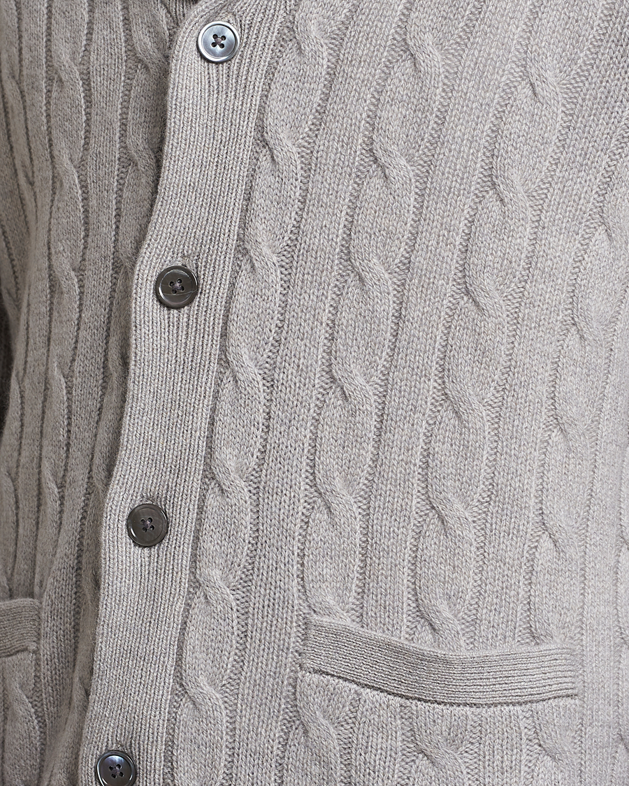 Heren | Truien | Polo Ralph Lauren | Cashmere Cable Shawl Collar Cardigan Grey Heather