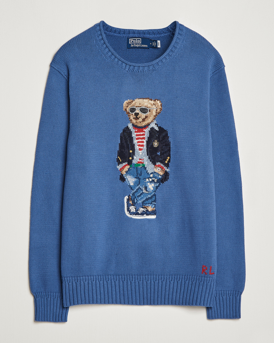 Heren | Truien | Polo Ralph Lauren | Cotton Knitted Bear Sweater Blue Haven