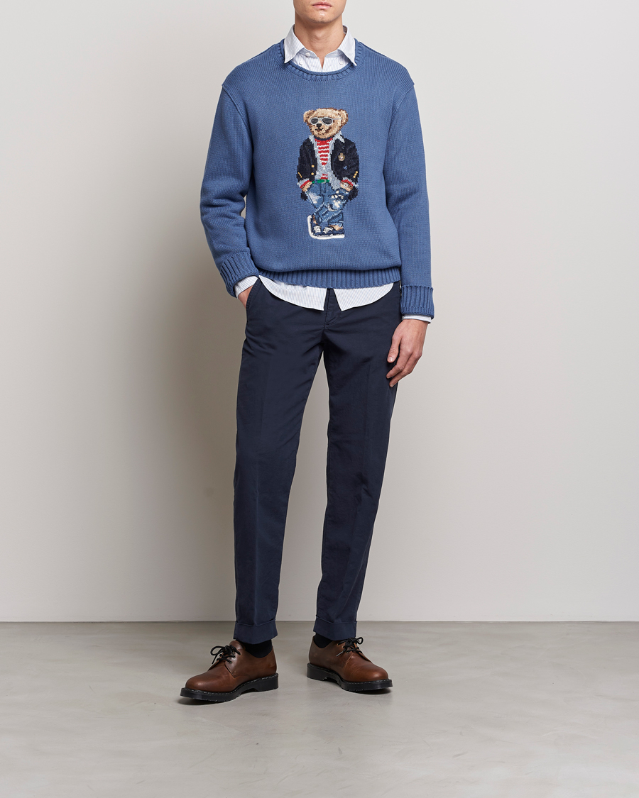 Heren | Truien | Polo Ralph Lauren | Cotton Knitted Bear Sweater Blue Haven