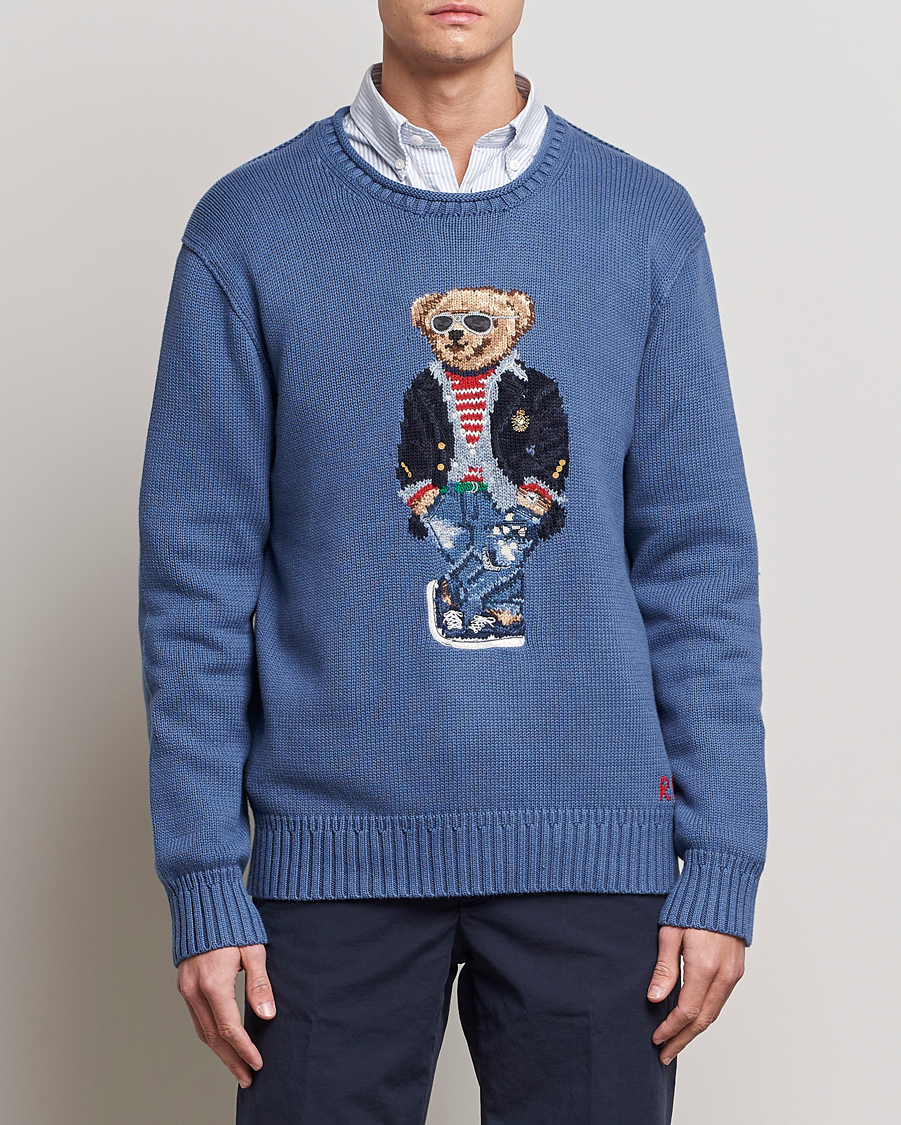 Heren | Truien | Polo Ralph Lauren | Cotton Knitted Bear Sweater Blue Haven