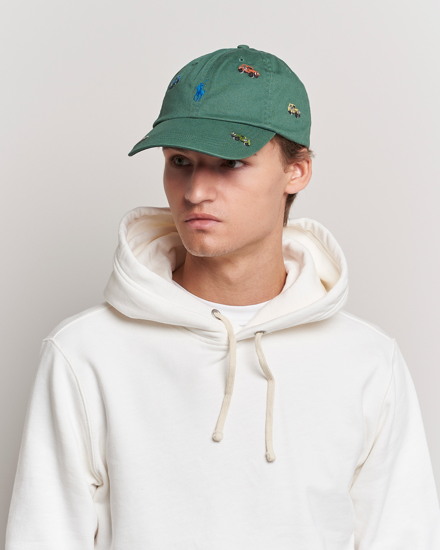 Homme | Polo Ralph Lauren Twill Printed Jeeps Sports Cap Washed Forest | Polo Ralph Lauren | Twill Printed Jeeps Sports Cap Washed Forest