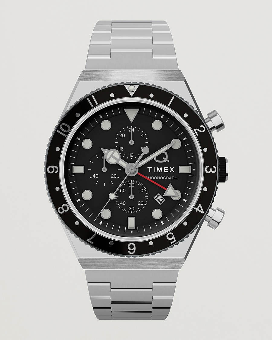 Homme | Timex Time Zone Chronograph 40mm Black Dial | Timex | Time Zone Chronograph 40mm Black Dial