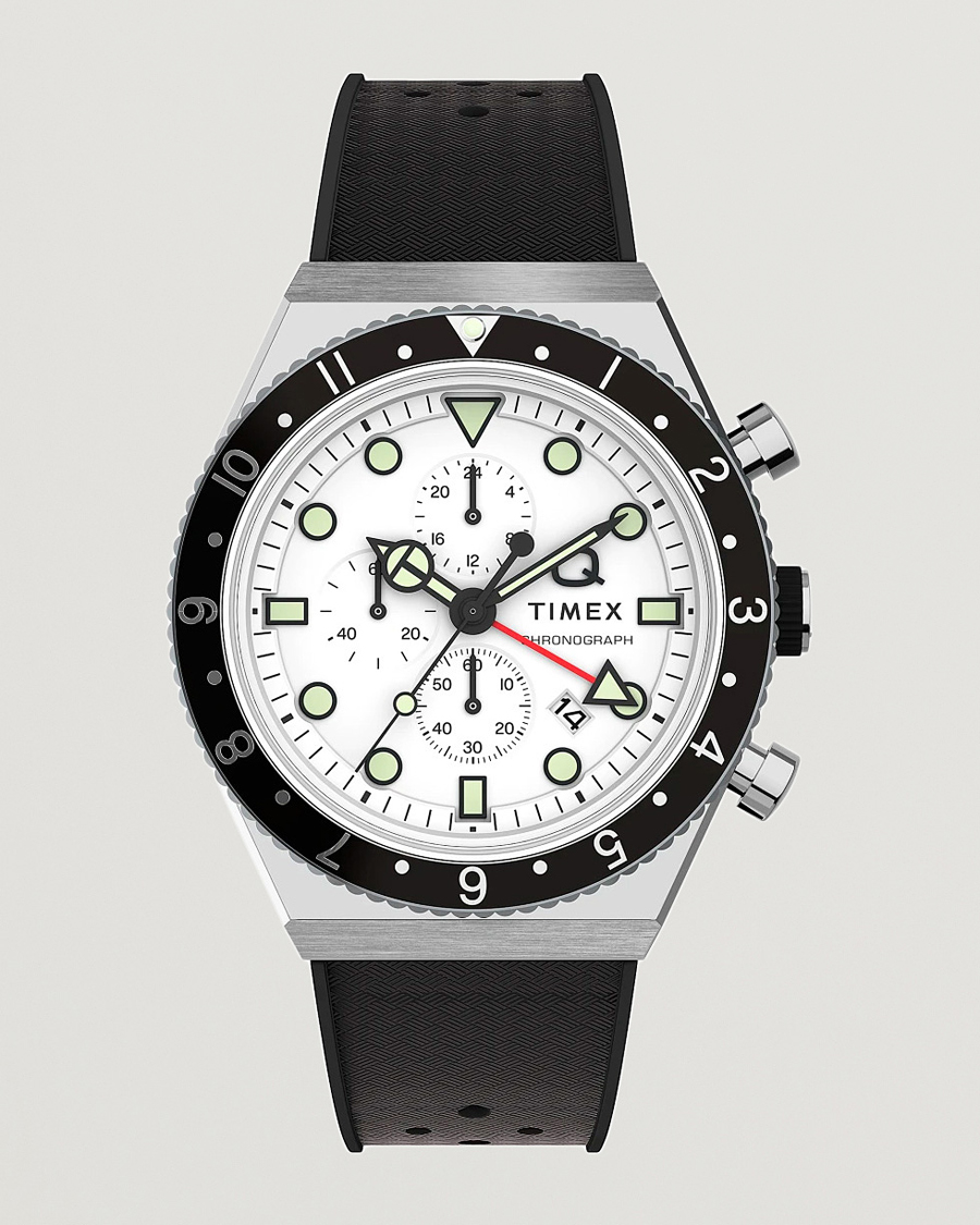Homme | Timex Time Zone Chronograph 40mm White Dial | Timex | Time Zone Chronograph 40mm White Dial