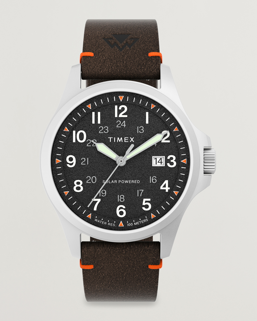 Homme | Timex Field Post Solar Watch 41mm Textured Black Dial | Timex | Field Post Solar Watch 41mm Textured Black Dial