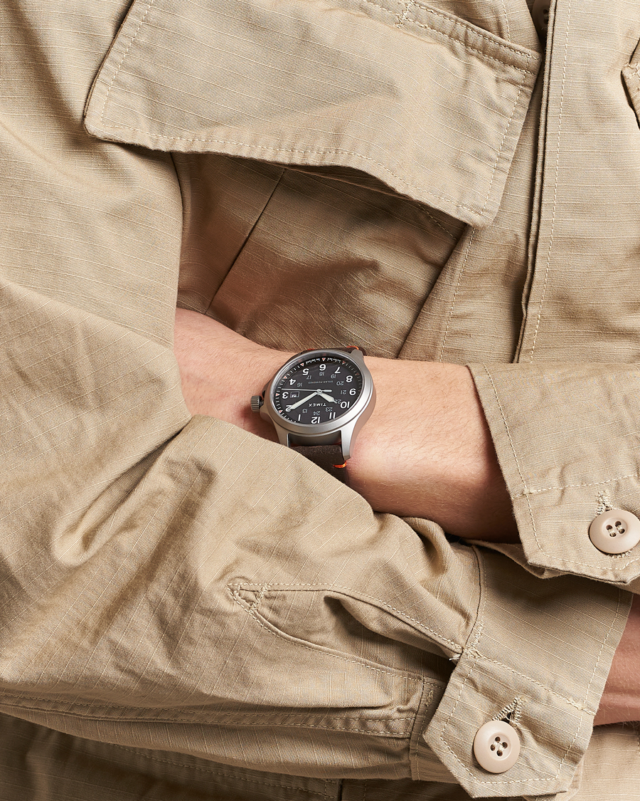 Homme | Timex Field Post Solar Watch 41mm Textured Black Dial | Timex | Field Post Solar Watch 41mm Textured Black Dial