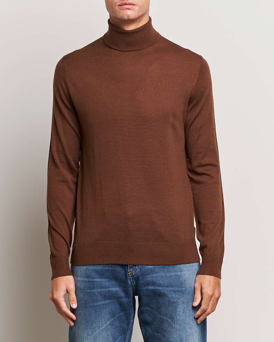 Homme | Pulls Et Tricots | Tiger of Sweden | Nevile Extra Fine Merino Polo Golden Copper