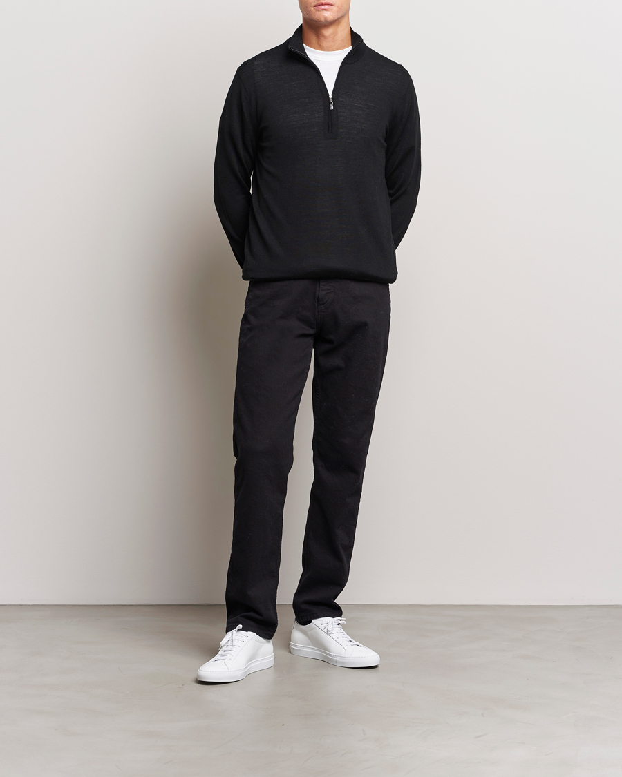 Homme | Pulls Et Tricots | Tiger of Sweden | Errol Merino Half Zip Black