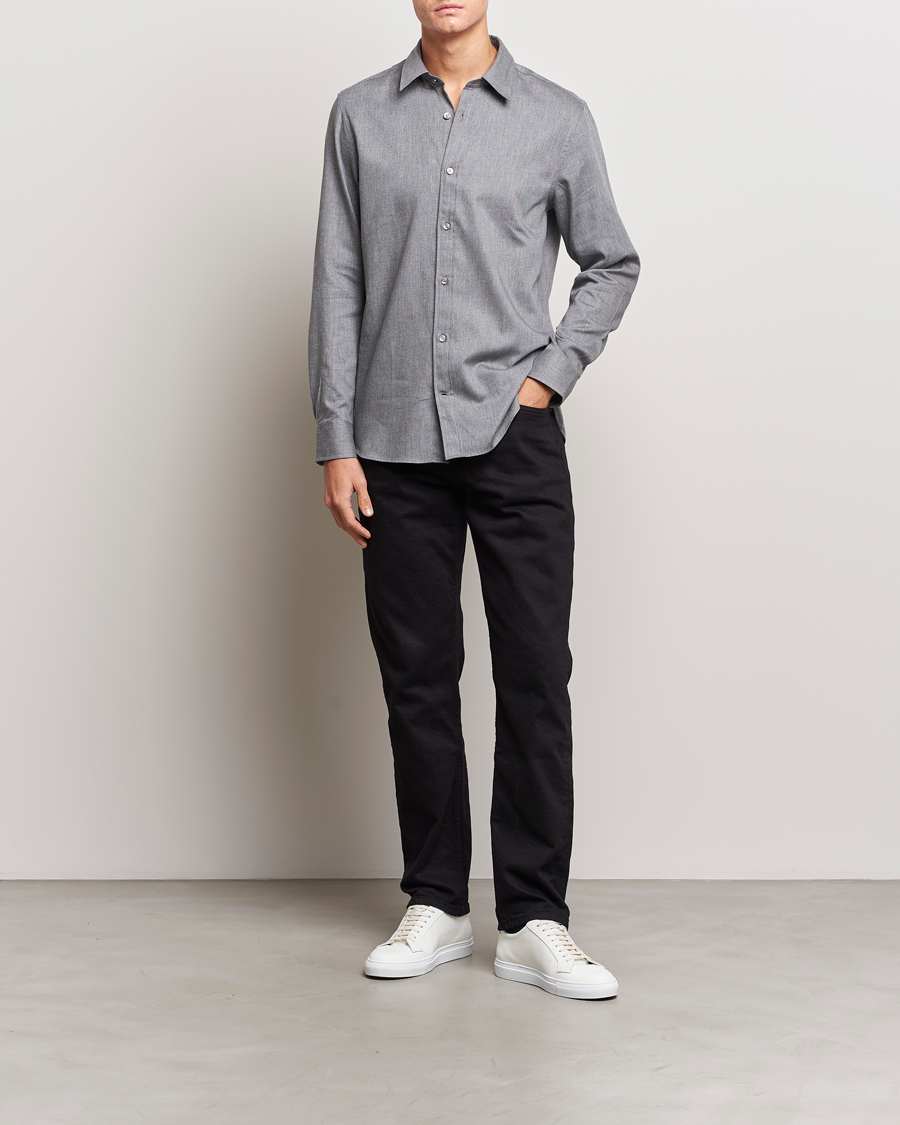 Homme | Chemises | Tiger of Sweden | Benjamin Flannel Shirt Grey Melange
