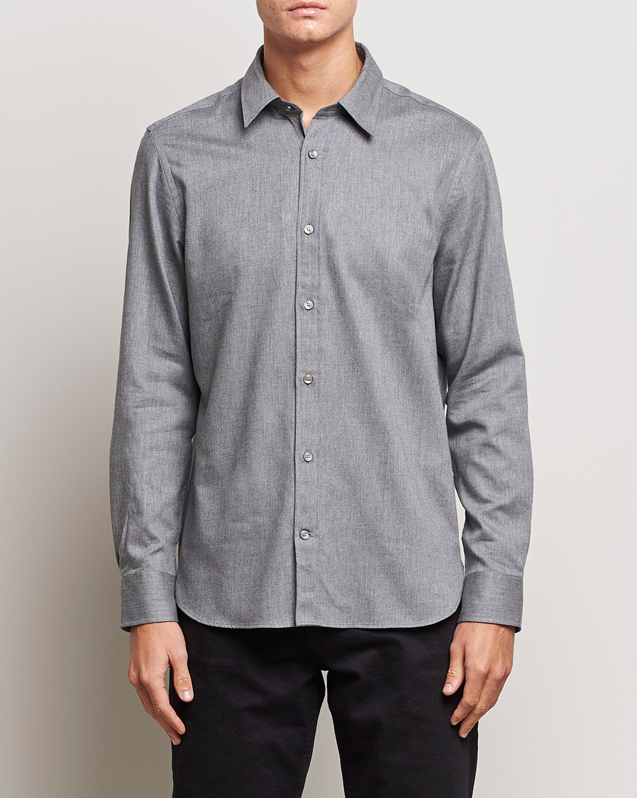 Homme | Chemises | Tiger of Sweden | Benjamin Flannel Shirt Grey Melange