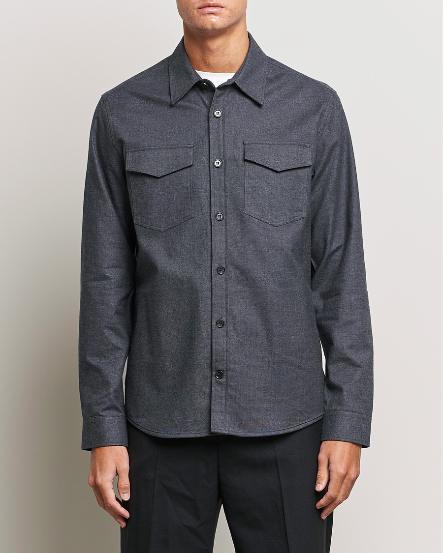 Homme | Chemises | Tiger of Sweden | Arnou Cotton Pocket Shirt Grey