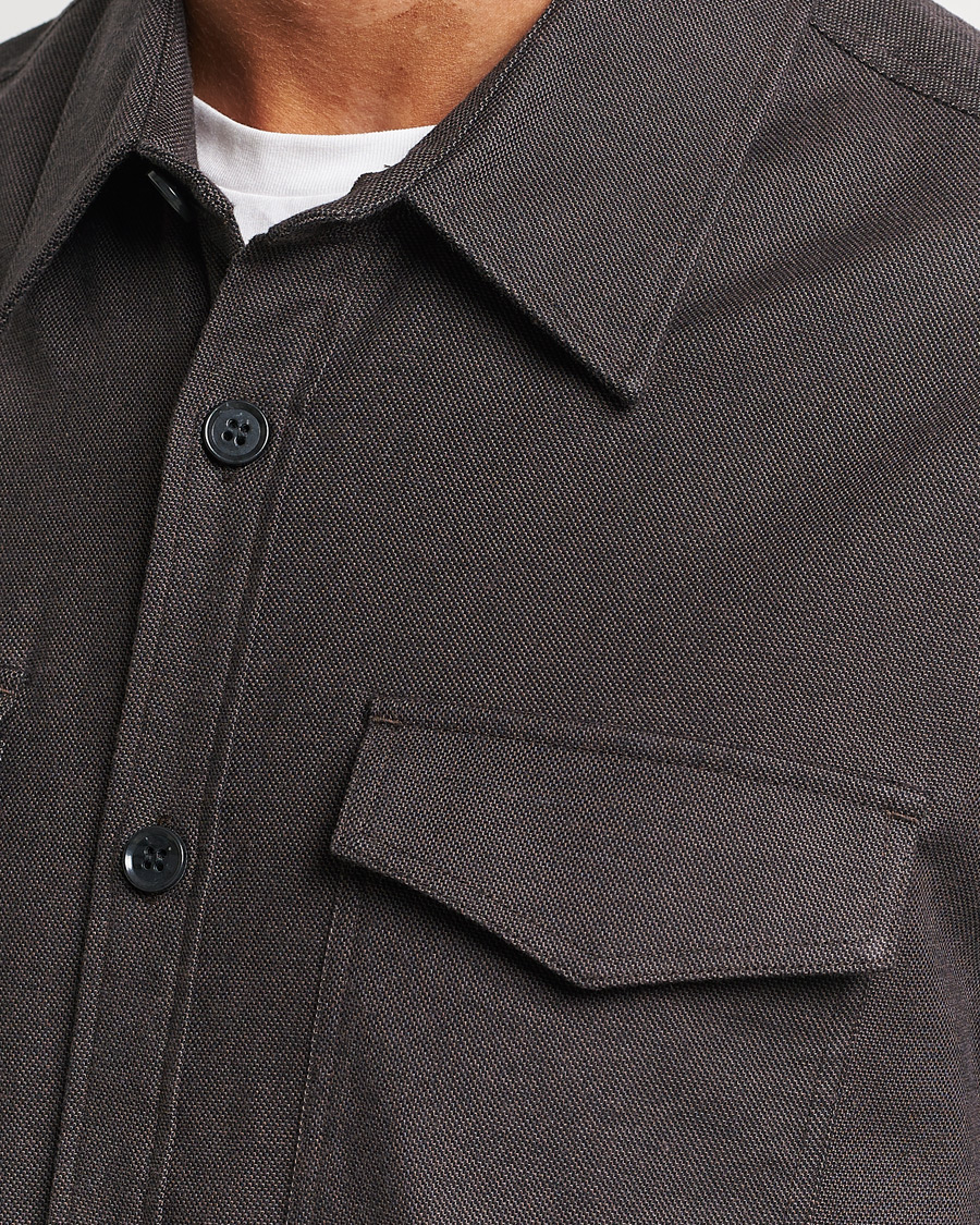 Homme | Chemises | Tiger of Sweden | Arnou Cotton Pocket Shirt Brown