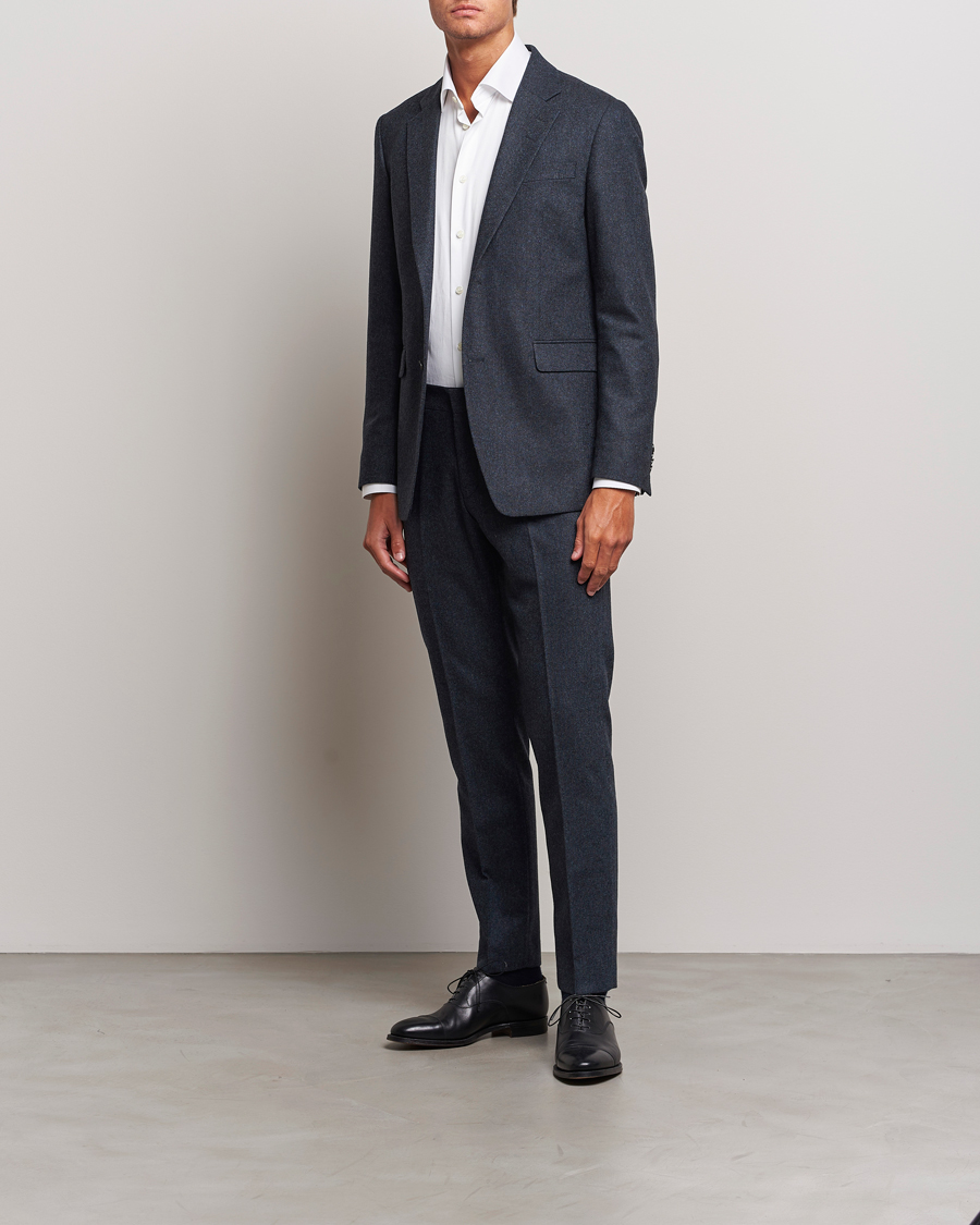 Homme | Blazers | Tiger of Sweden | Justin Brushed Wool Blazer Midnight Blue