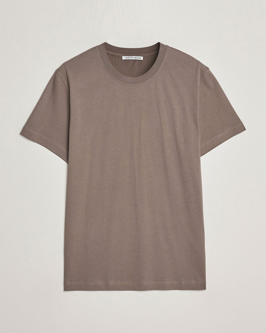 Homme | T-shirts | Tiger of Sweden | Dillan Crew Neck T-Shirt Dark Stone