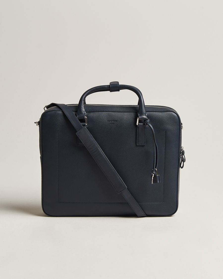 Homme | Tiger of Sweden Bowe Leather Briefcase Midnight Blue | Tiger of Sweden | Bowe Leather Briefcase Midnight Blue