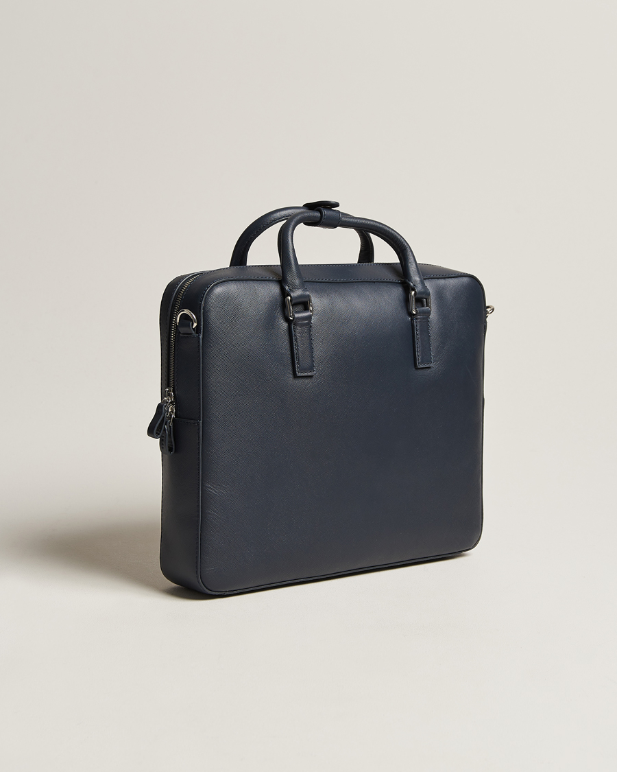 Homme | Tiger of Sweden Bowe Leather Briefcase Midnight Blue | Tiger of Sweden | Bowe Leather Briefcase Midnight Blue