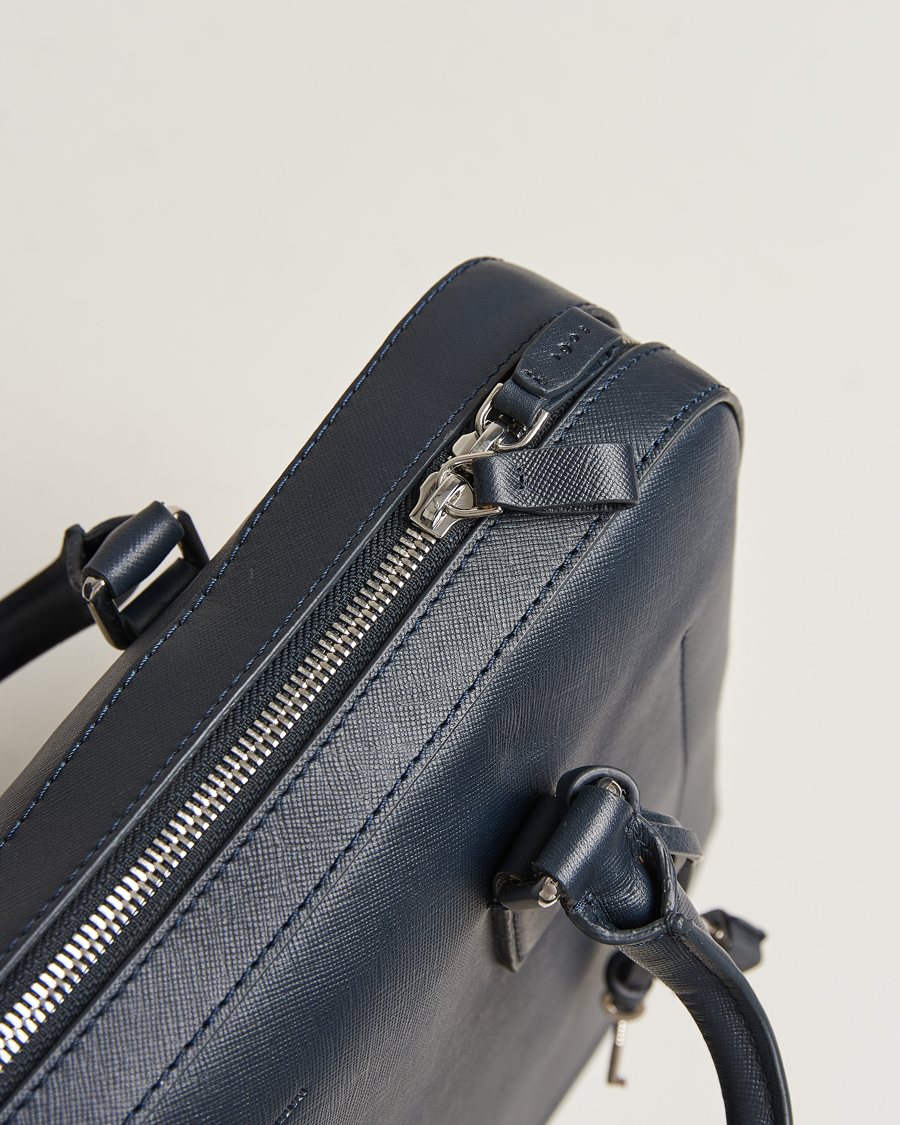 Homme | Tiger of Sweden Bowe Leather Briefcase Midnight Blue | Tiger of Sweden | Bowe Leather Briefcase Midnight Blue