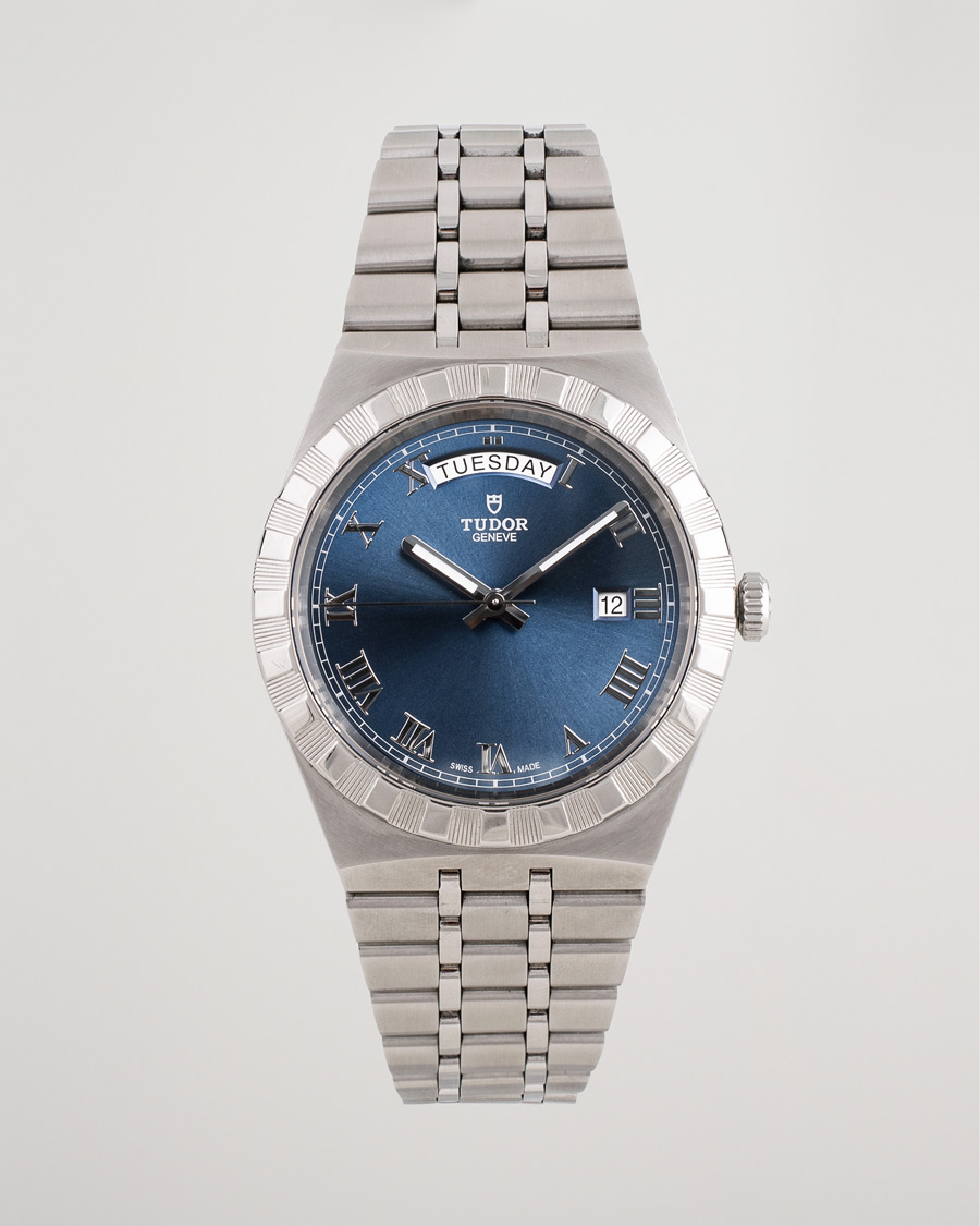 Heren | Pre-Owned & Vintage Watches | Tudor Pre-Owned | Royal Date Day 28600-91060 Steel Blue