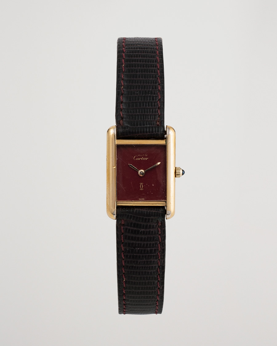 Homme | Pre-Owned & Vintage Watches | Cartier Pre-Owned | Must de Cartier Tank Gold Brown