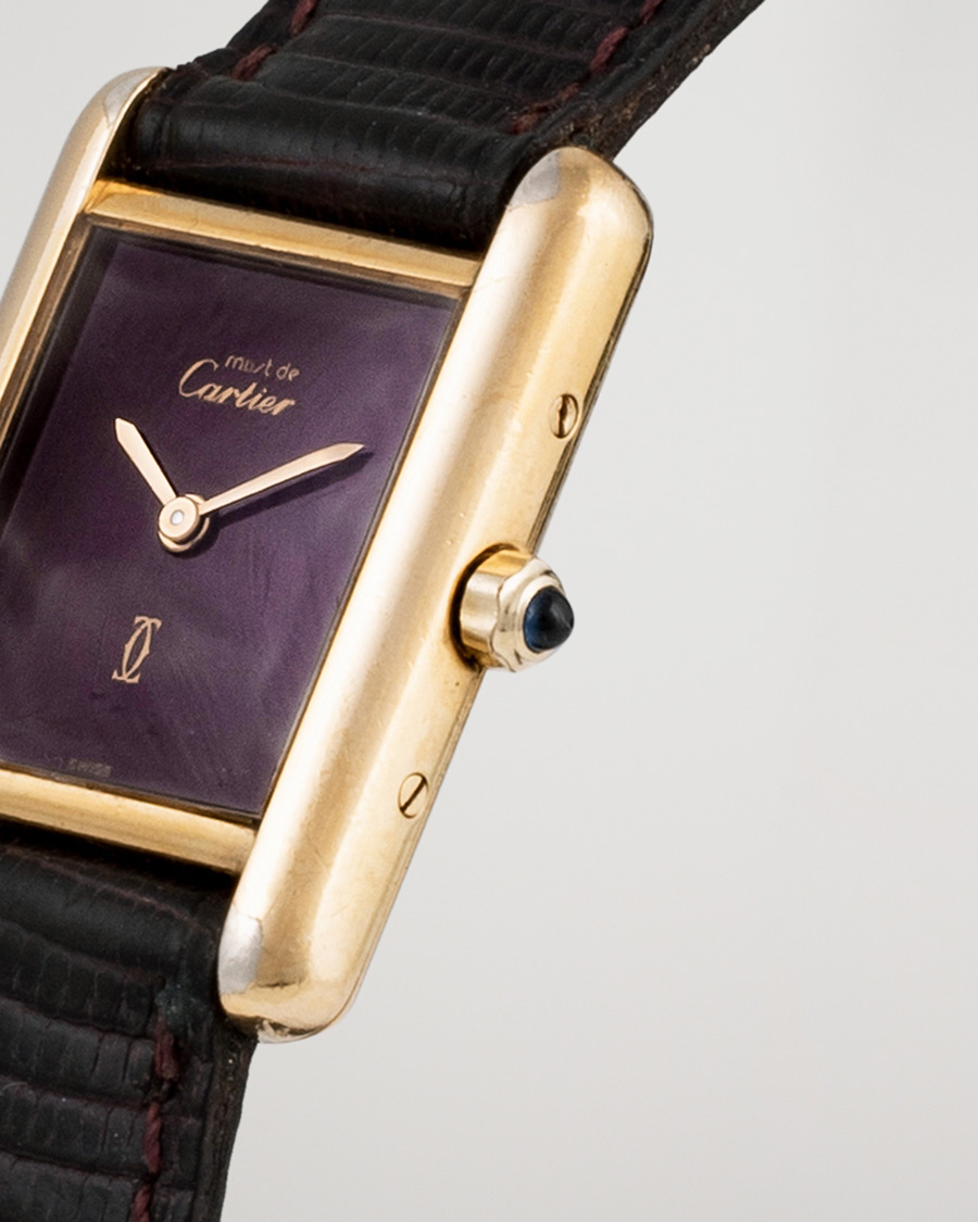 Homme | Pre-Owned & Vintage Watches | Cartier Pre-Owned | Must de Cartier Tank Gold Brown