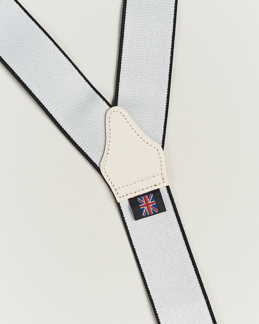 Homme | Albert Thurston Elastic Medallion Printed Braces 35mm Blue | Albert Thurston | Elastic Medallion Printed Braces 35mm Blue