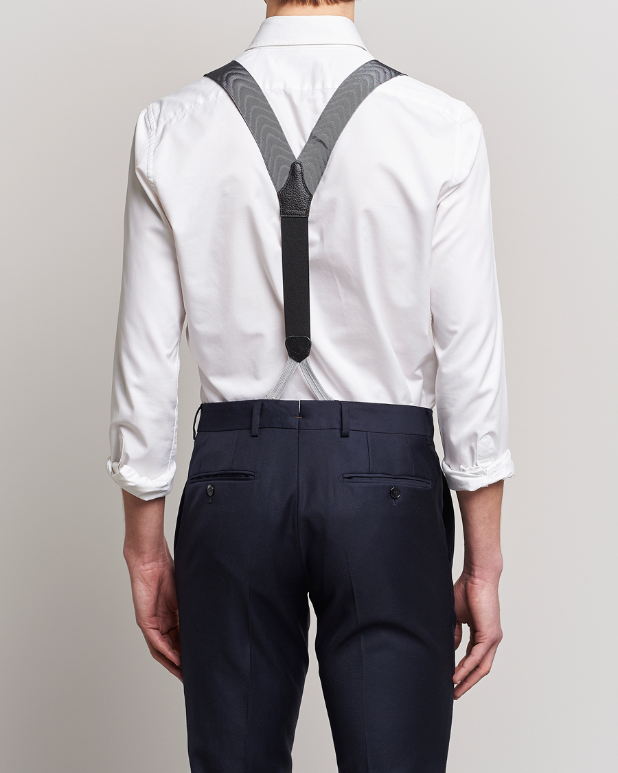 Homme | Bretelles | Albert Thurston | Moiré Braces 40mm Grey