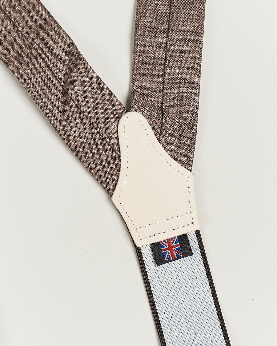 Homme | Albert Thurston Linen Braces Brown | Albert Thurston | Linen Braces Brown