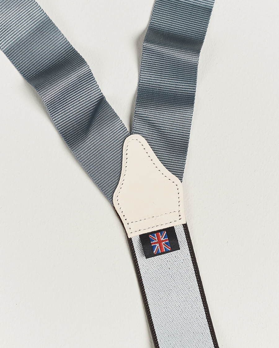 Heren | Albert Thurston Elastic Ribbed Rigid Braces 35mm Dove Grey | Albert Thurston | Elastic Ribbed Rigid Braces 35mm Dove Grey