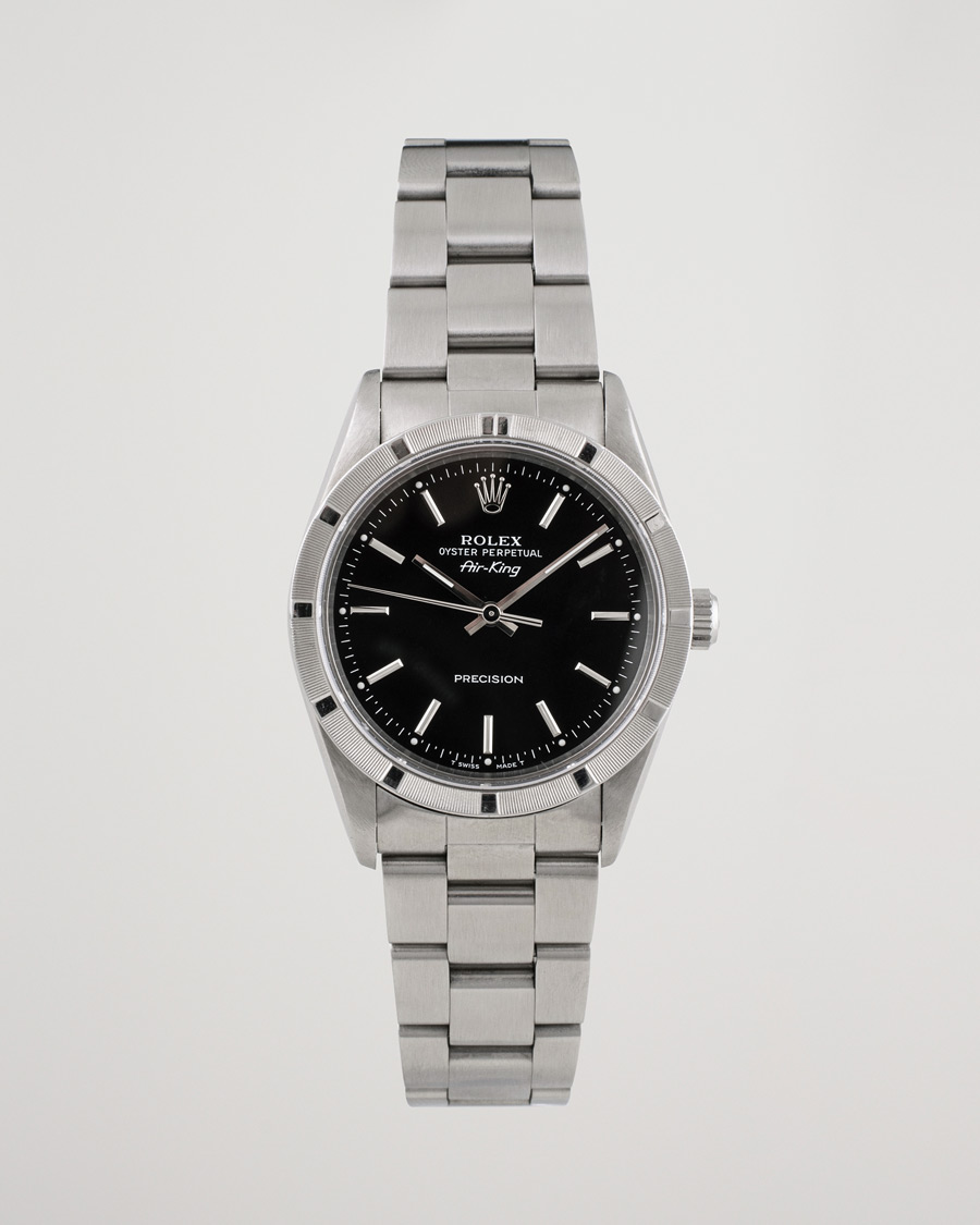 Homme | Rolex Pre-Owned Air King 14010 Oyster Perpetual Steel Black | Rolex Pre-Owned | Air King 14010 Oyster Perpetual Steel Black