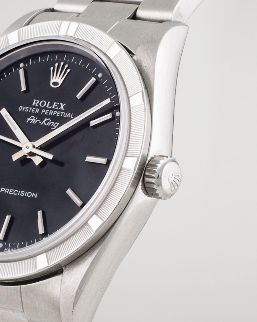 Homme | Rolex Pre-Owned Air King 14010 Oyster Perpetual Steel Black | Rolex Pre-Owned | Air King 14010 Oyster Perpetual Steel Black