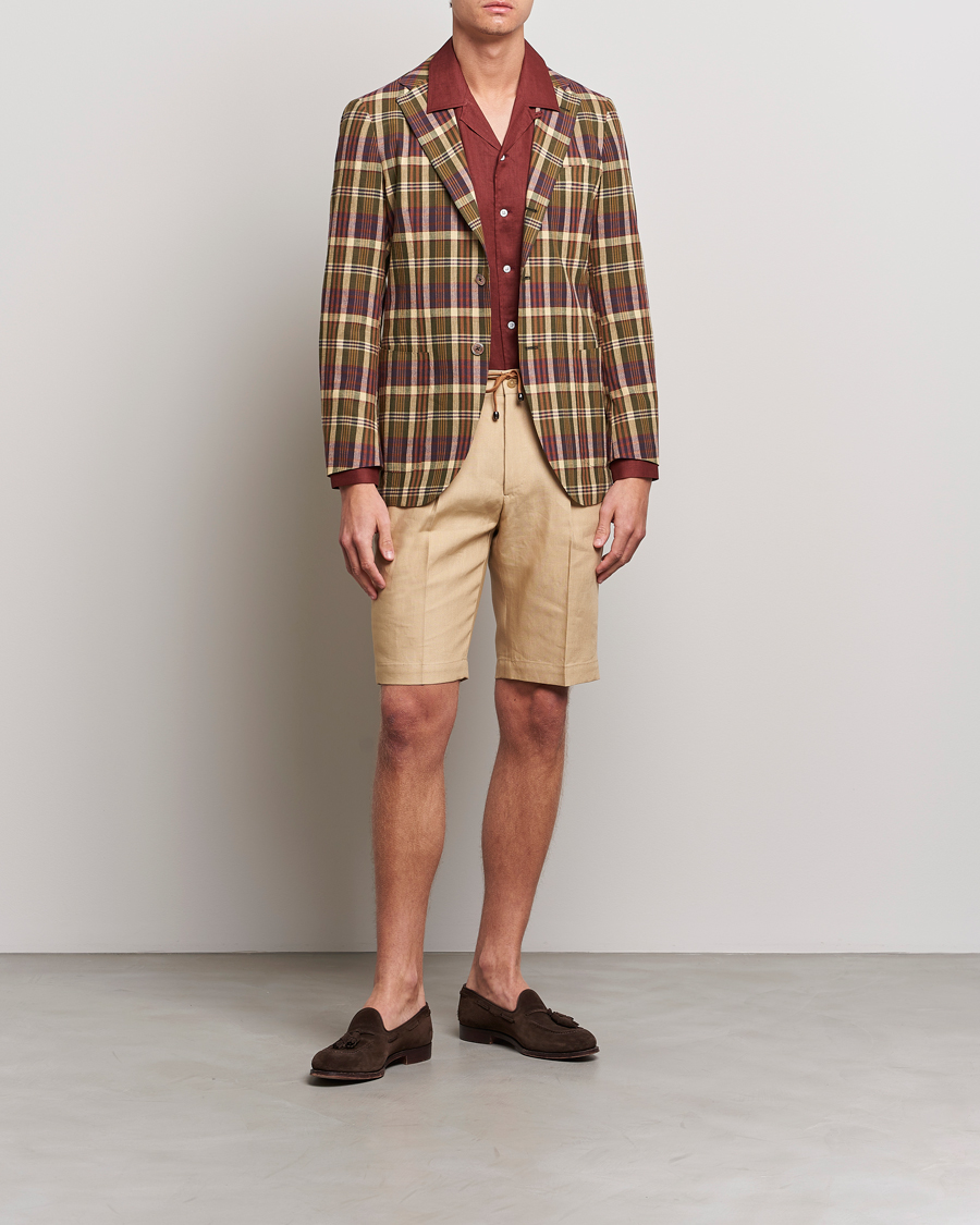 Homme | Blazers | Beams F | Patch Pocket Blazer Dark Brown Madras